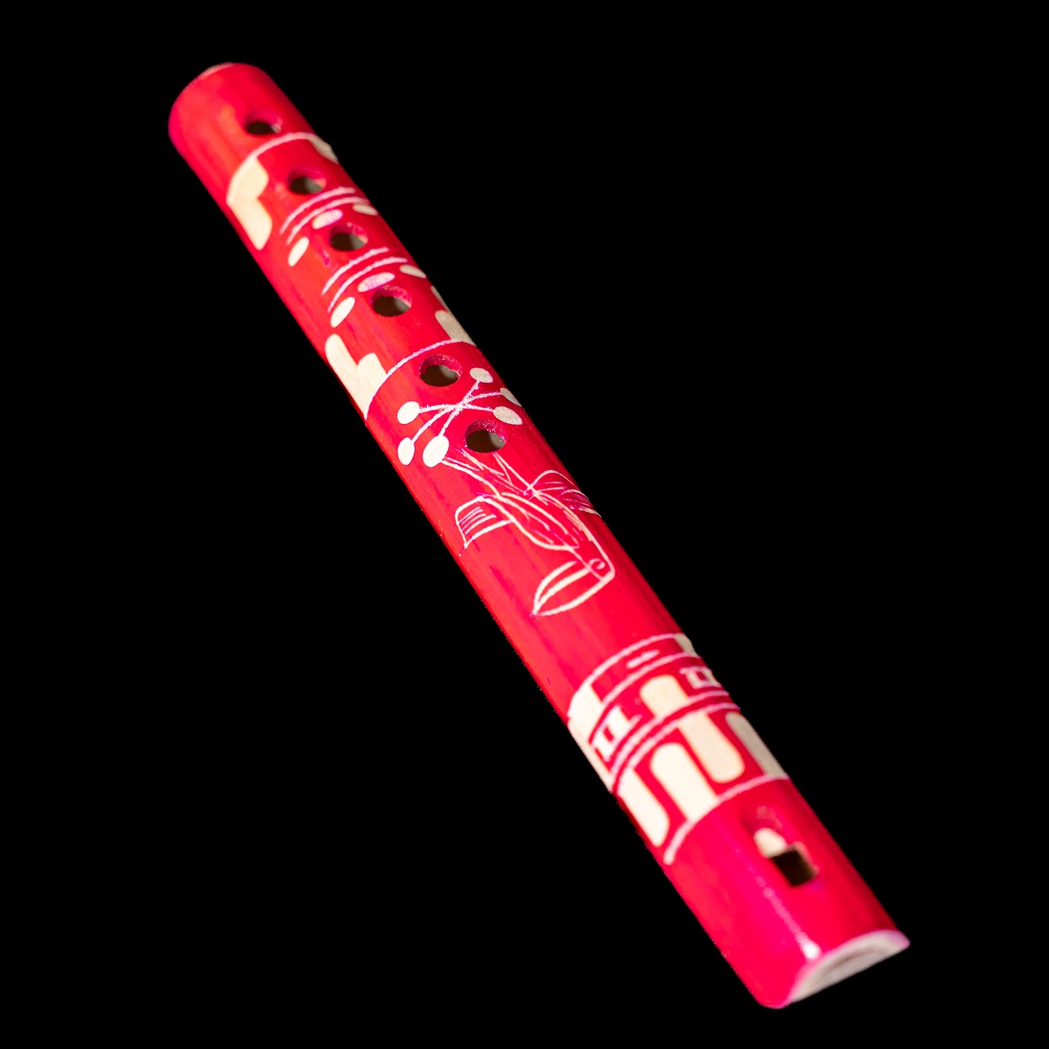 Colorful Hand-Painted Bamboo Flutes – Andean Musical Tradition