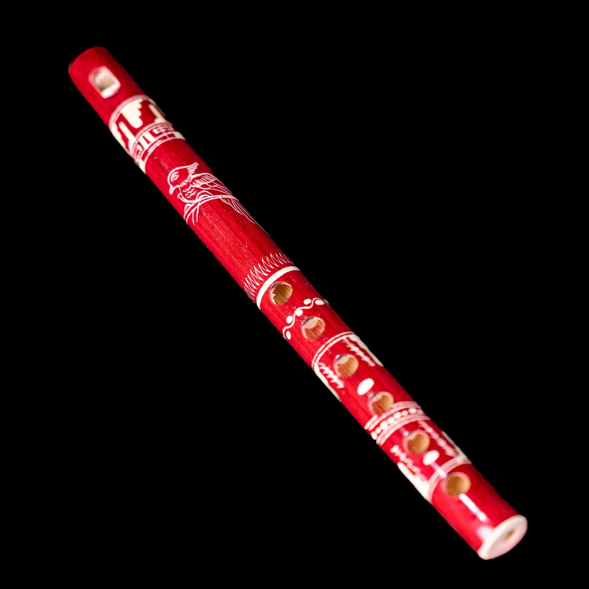 Colorful Hand-Painted Bamboo Flutes – Andean Musical Tradition