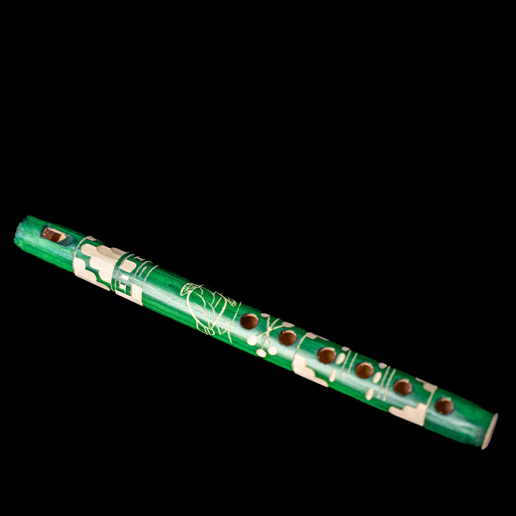 Colorful Hand-Painted Bamboo Flutes – Andean Musical Tradition