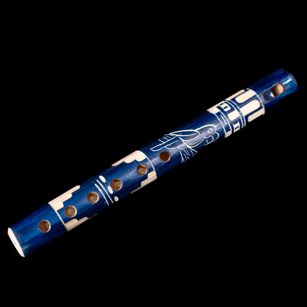 Colorful Hand-Painted Bamboo Flutes – Andean Musical Tradition