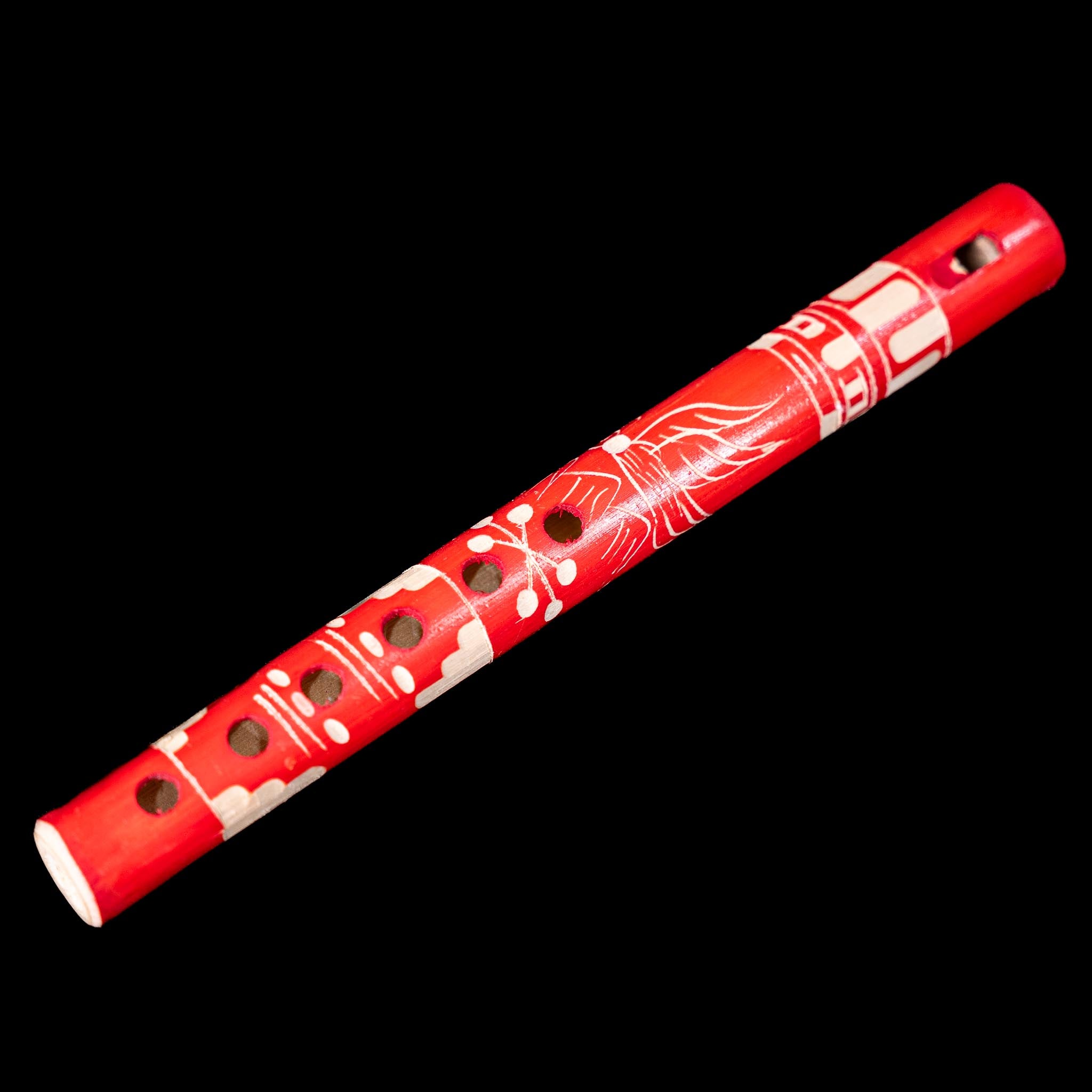 Colorful Hand-Painted Bamboo Flutes – Andean Musical Tradition