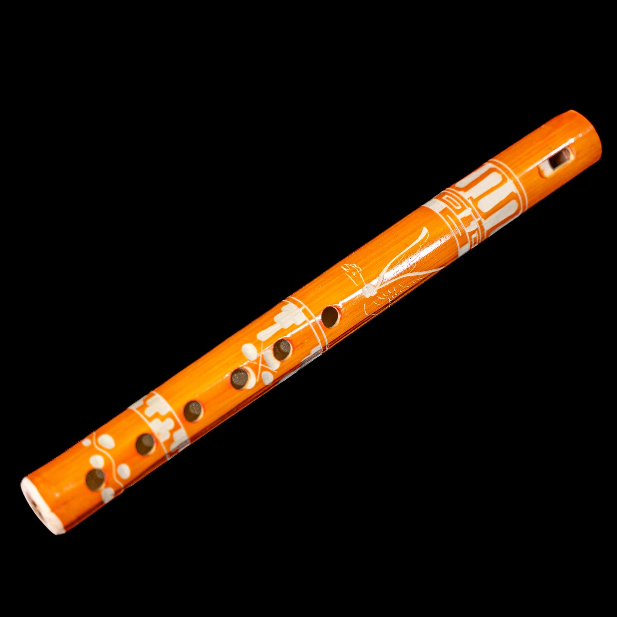 Colorful Hand-Painted Bamboo Flutes – Andean Musical Tradition