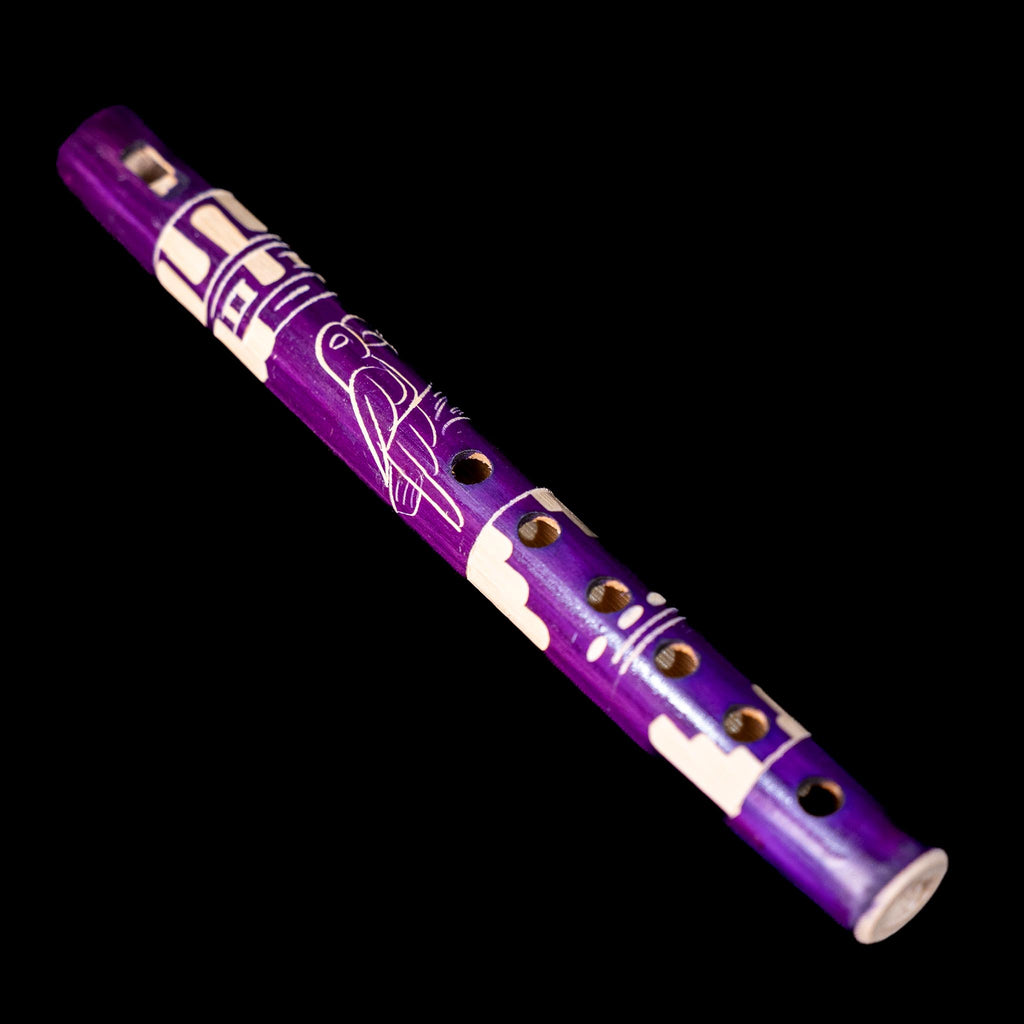 Colorful Hand-Painted Bamboo Flutes – Andean Musical Tradition