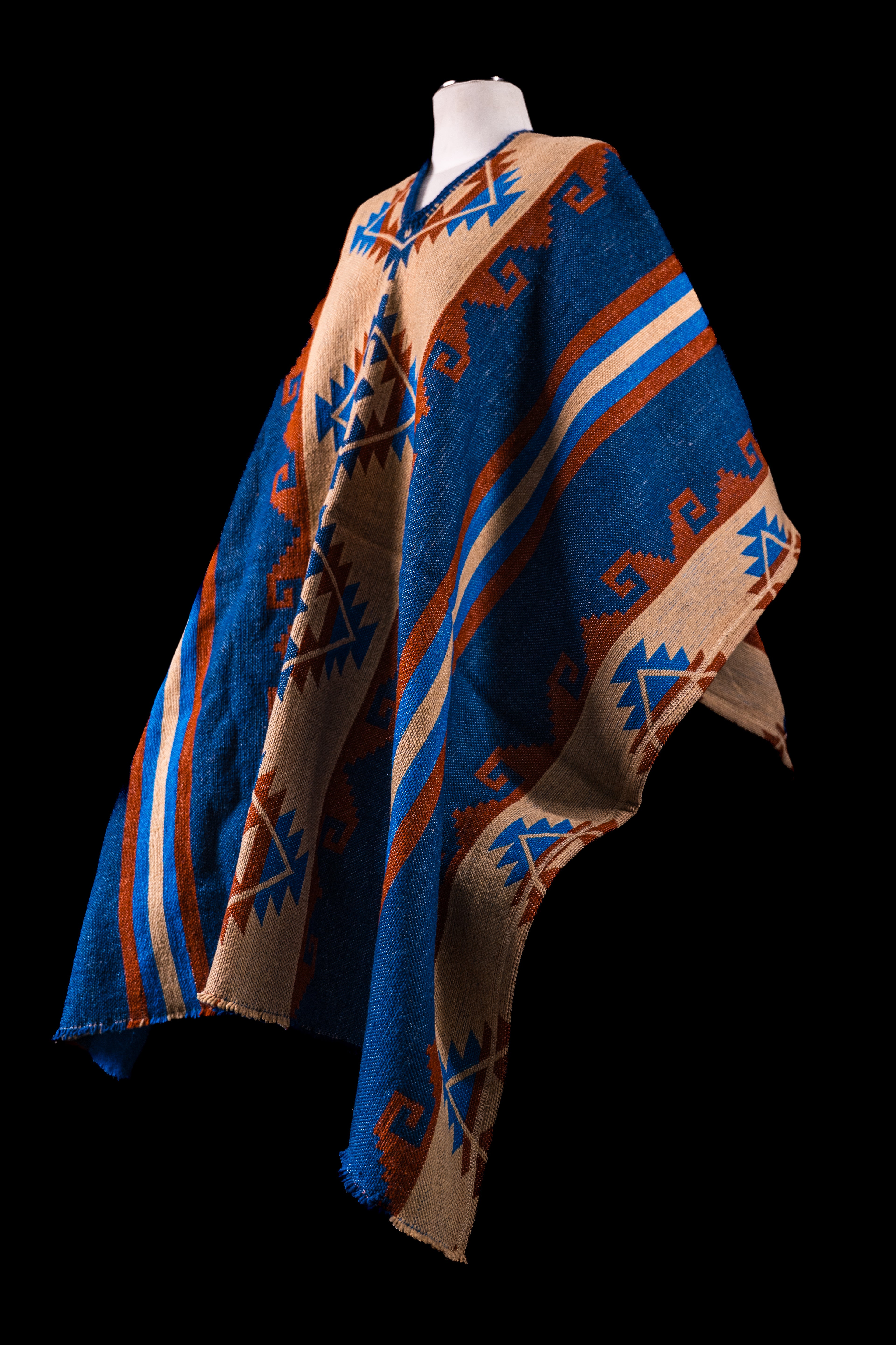 Poncho 100% Wool V-neck