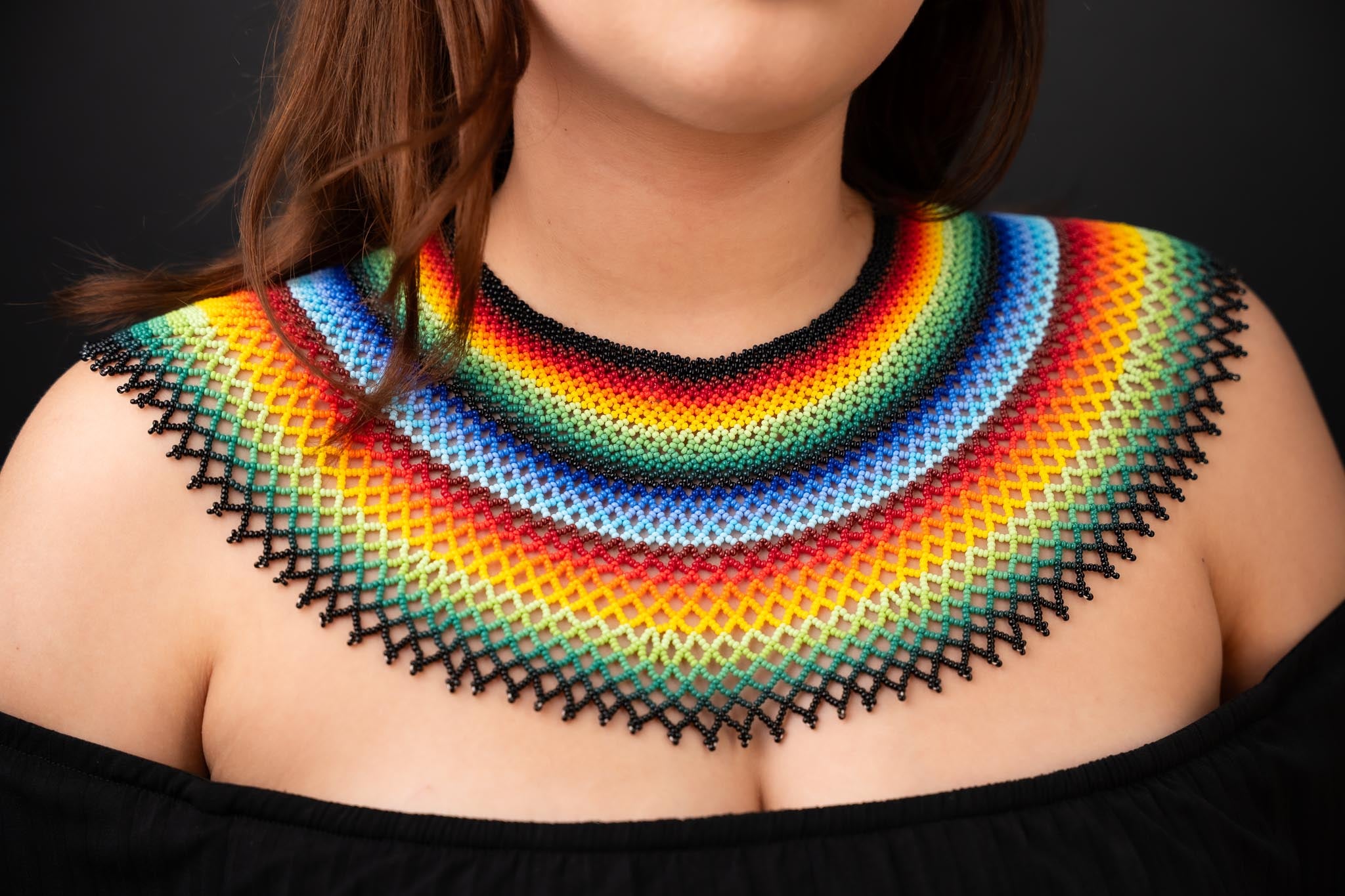 Vibrant Handmade Beaded Necklace