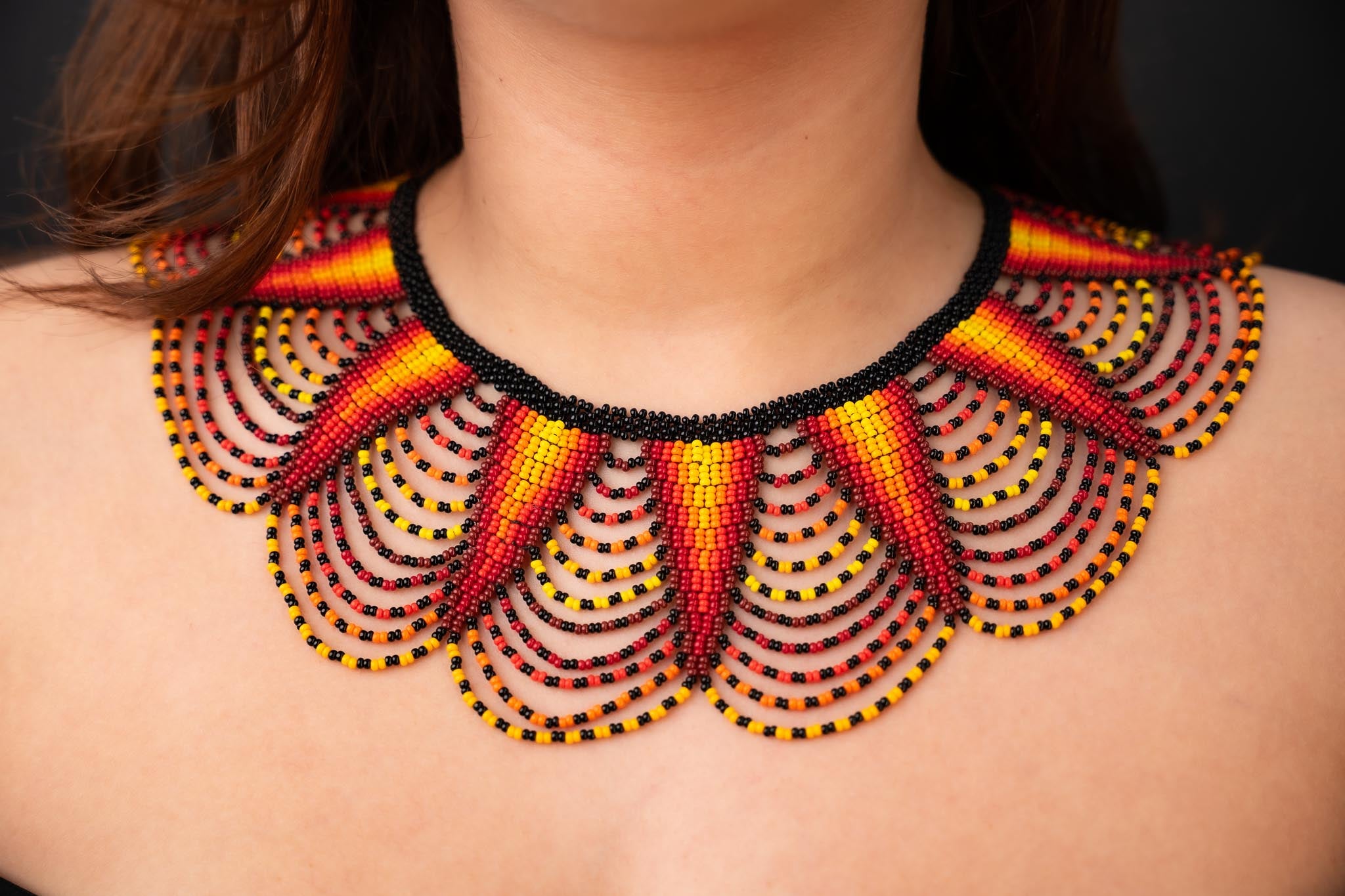 Handmade Glass Bead Necklace – Ecuadorian Artisan Jewelry