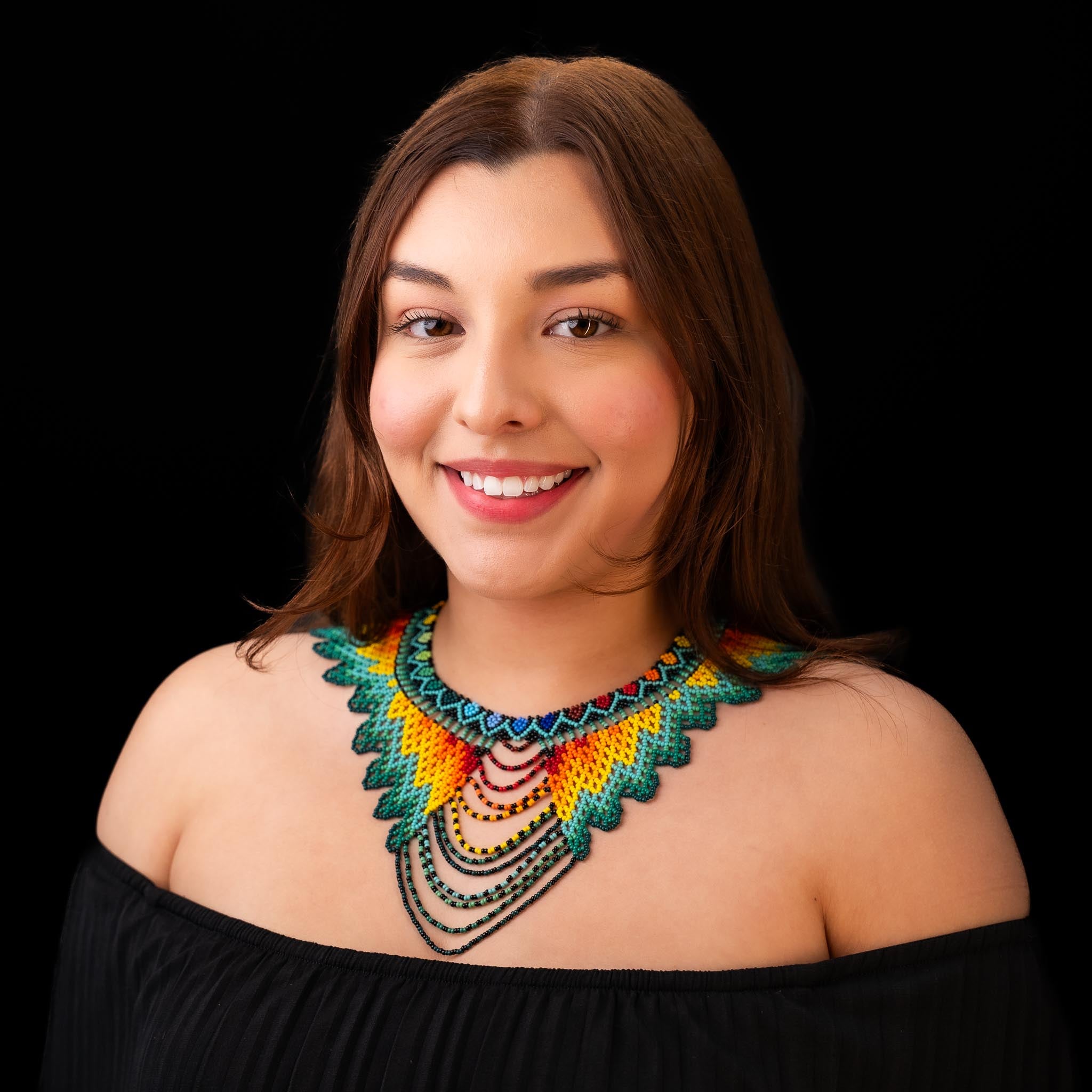 ✨ Handmade Glass Bead Ecuadorian Necklace
