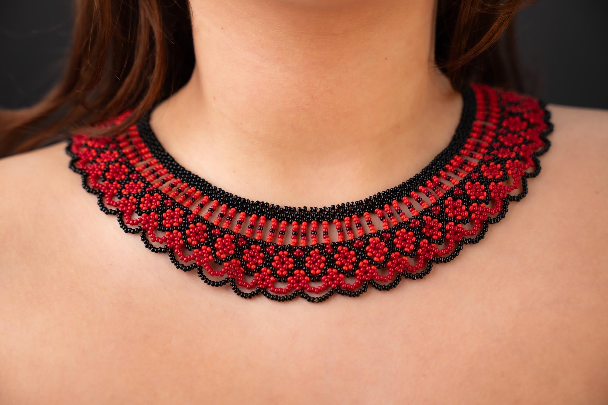 Handmade Glass Bead Necklace – Ecuadorian Artisan Craft