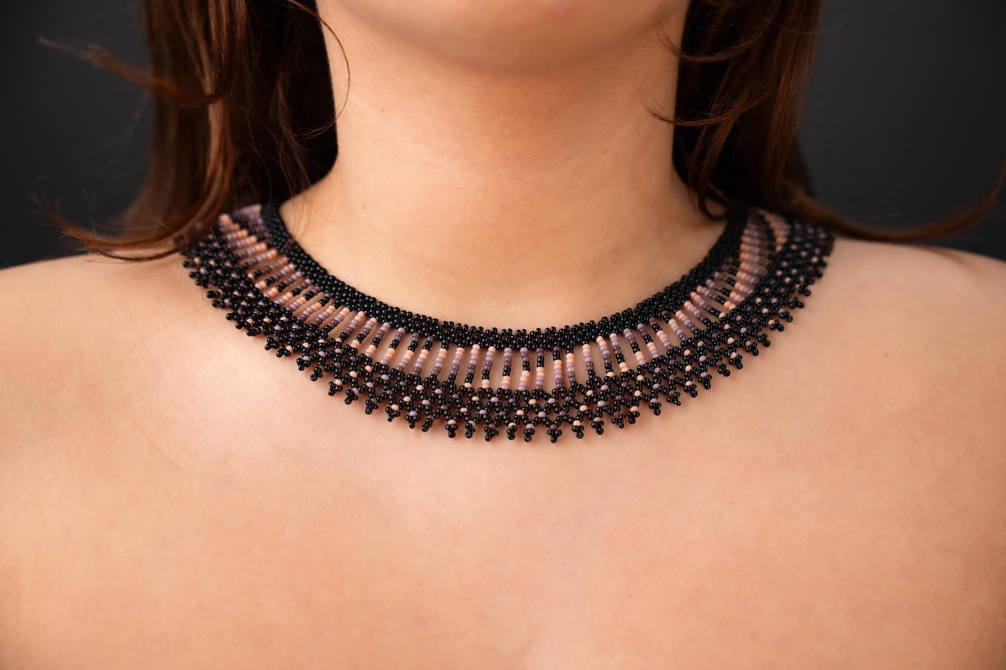 Handmade Glass Bead Necklace – Ecuadorian Artisan Craft