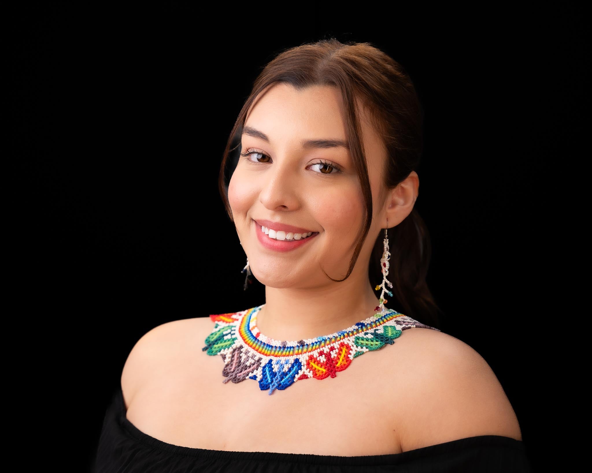 Colorful Beaded Necklace & Earrings Set – Handmade Ecuadorian Jewelry