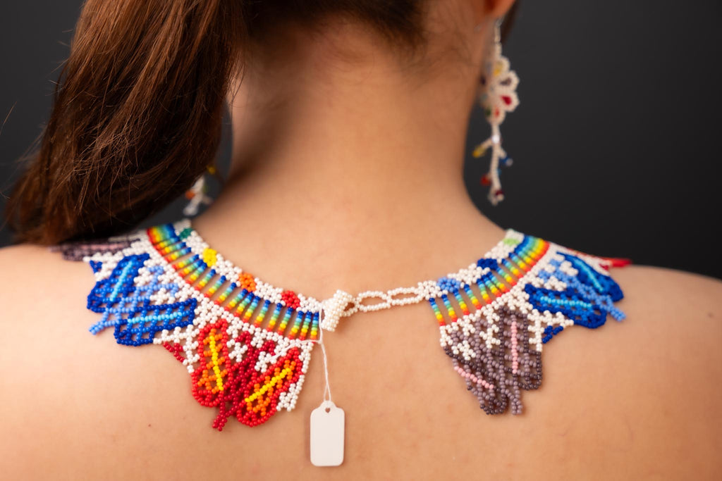 Colorful Beaded Necklace & Earrings Set – Handmade Ecuadorian Jewelry